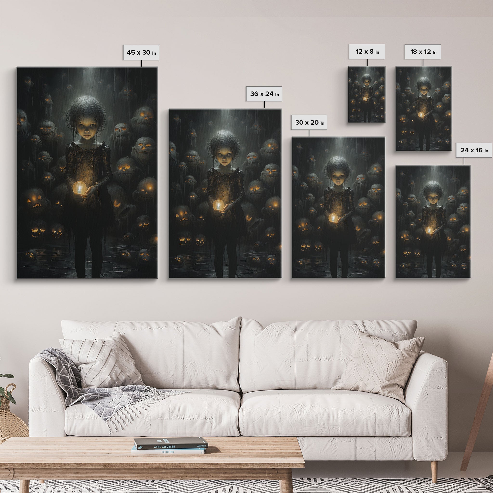 The Witch And The Well Of Souls, Haunted Halloween Art, Halloween Canvas, Framed Canvas Print, Witch Wall Decor, Witchcraft Wall Art | | Wiccan Center