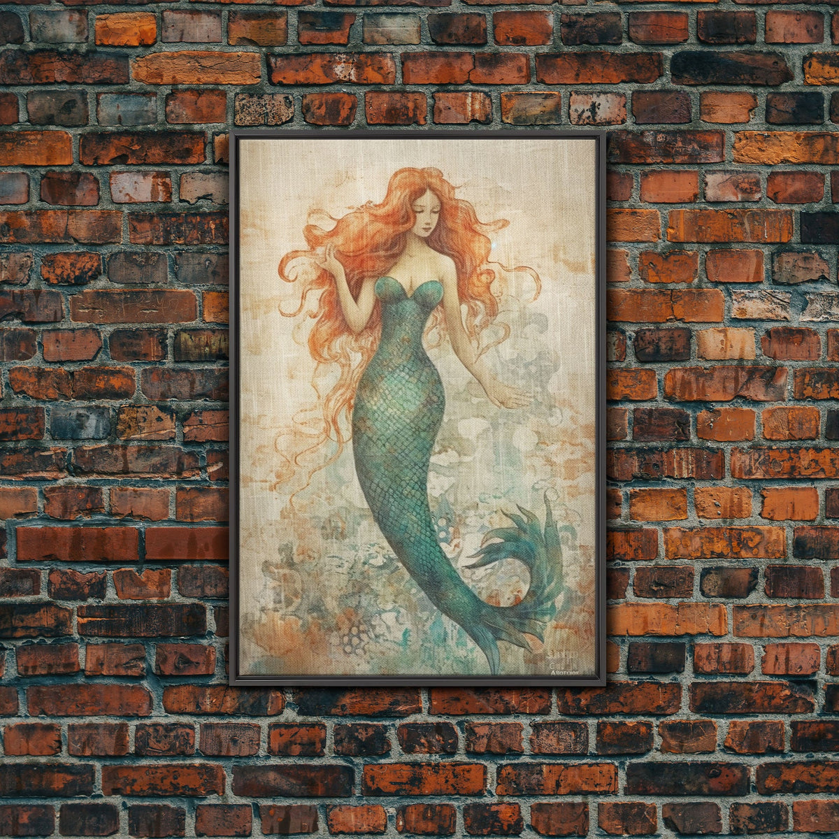 Coastal Mermaid Canvas Print Or Poster, Framed | | Wiccan Center