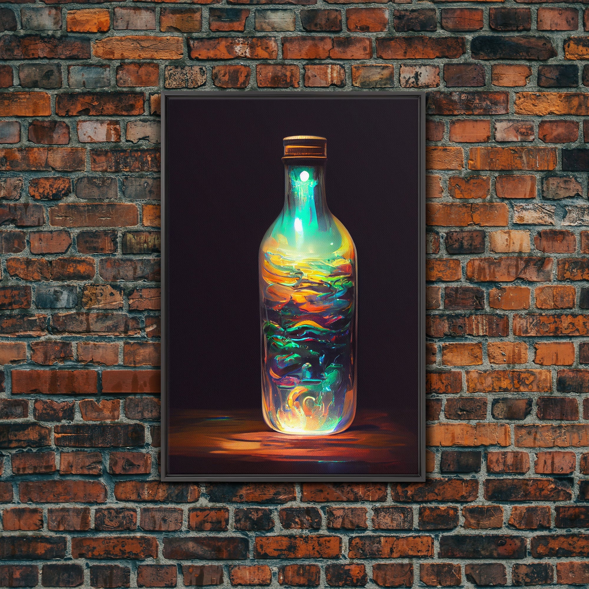 Miniature world in a bottle poster print, high fantasy wall art, magical wall art | | Wiccan Center
