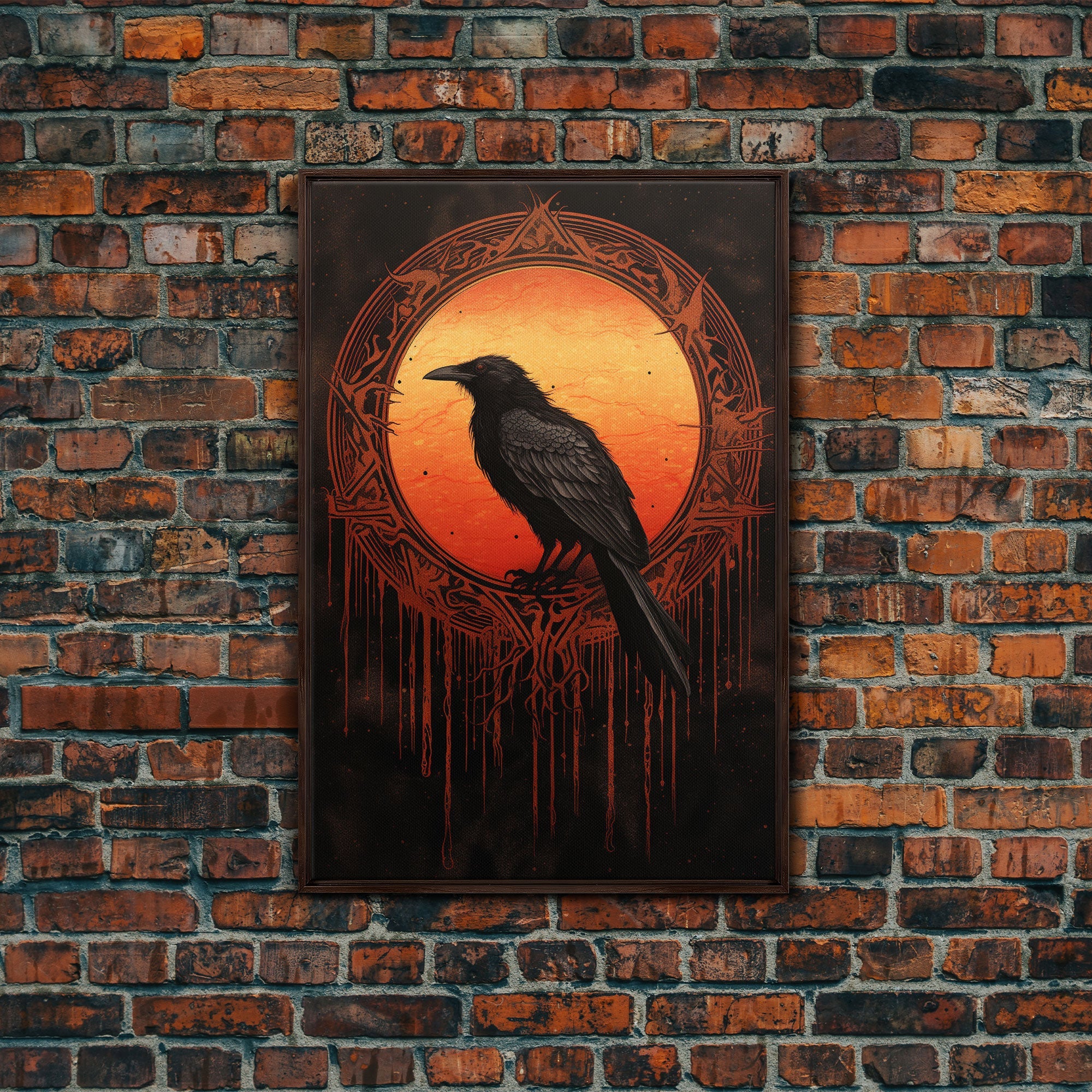 Raven Print, Antique Bird Painting, Vintage Drawing Poster Wall Art Decor, Black Raven, bird nature print, bird lovers gift, Gothic Crow Art