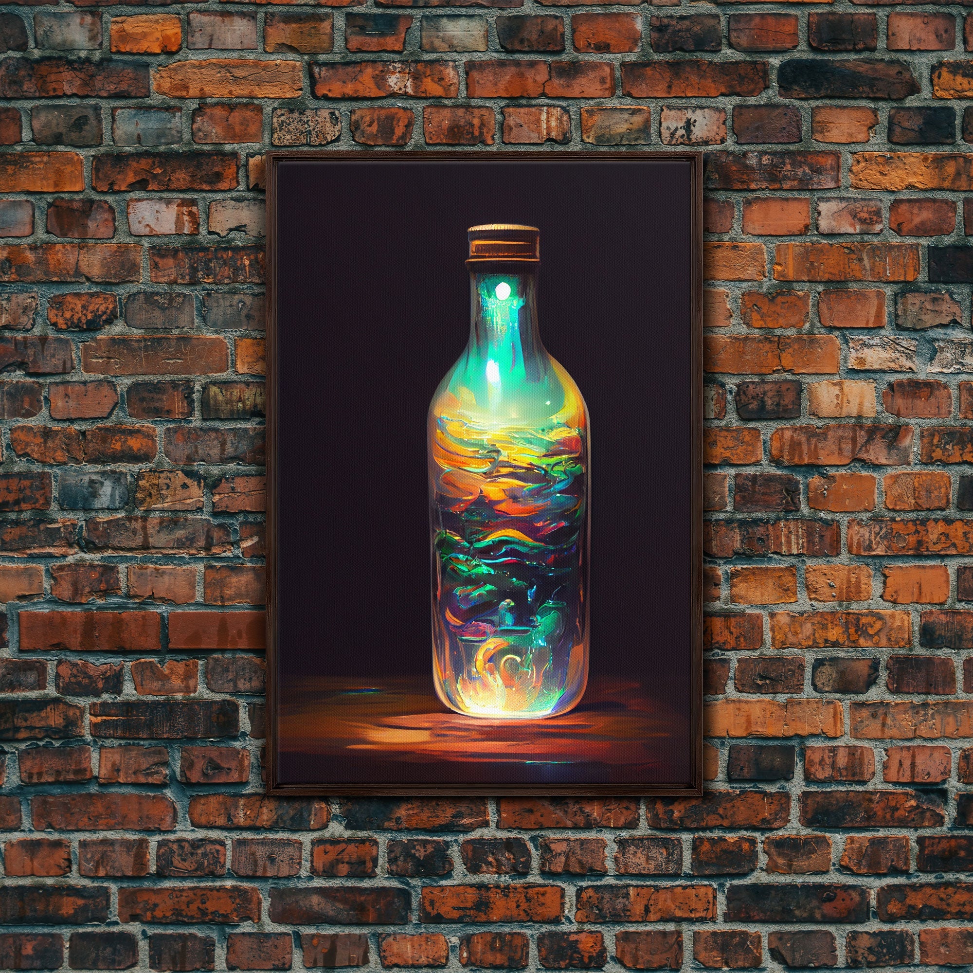 Miniature world in a bottle poster print, high fantasy wall art, magical wall art | | Wiccan Center