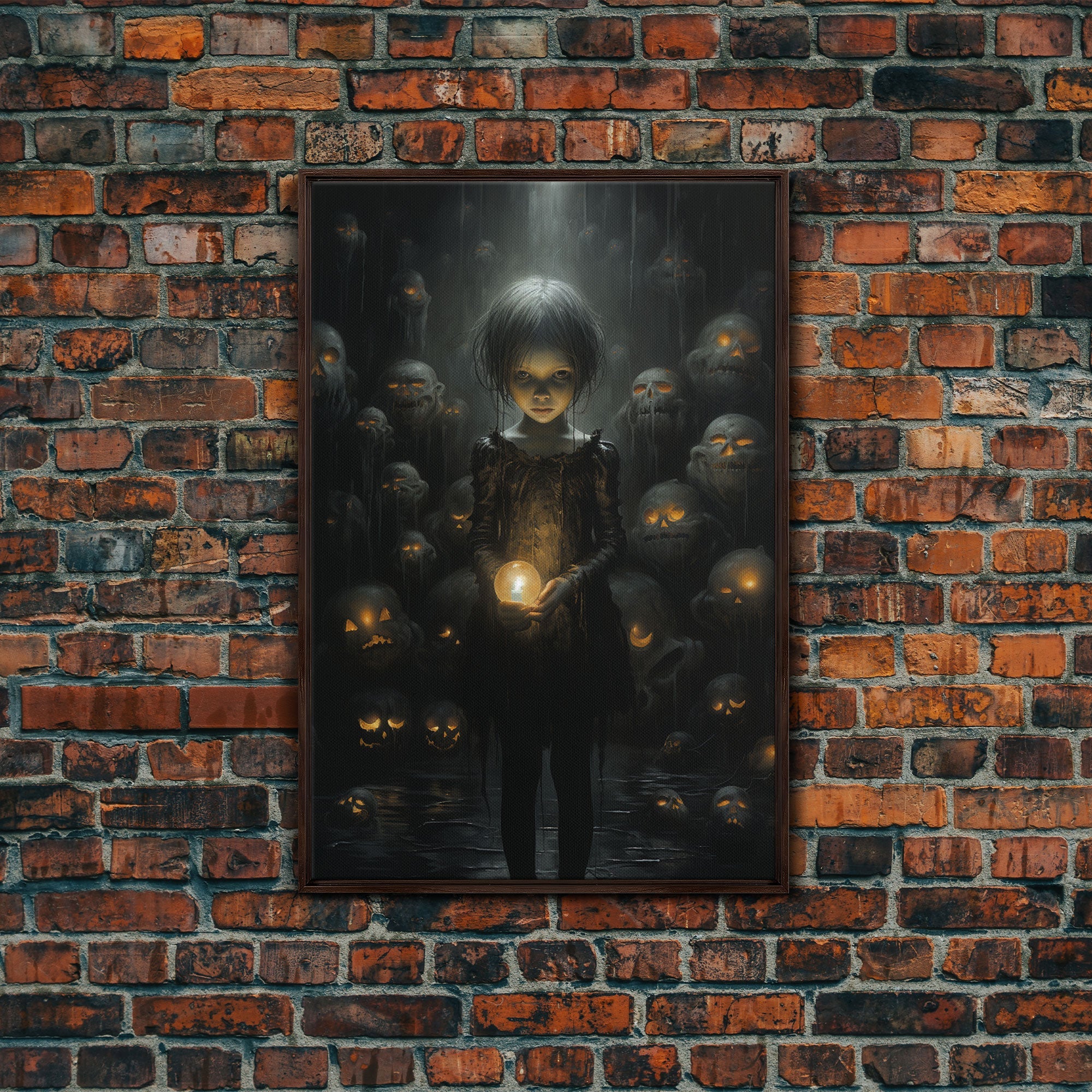 The Witch And The Well Of Souls, Haunted Halloween Art, Halloween Canvas, Framed Canvas Print, Witch Wall Decor, Witchcraft Wall Art | | Wiccan Center