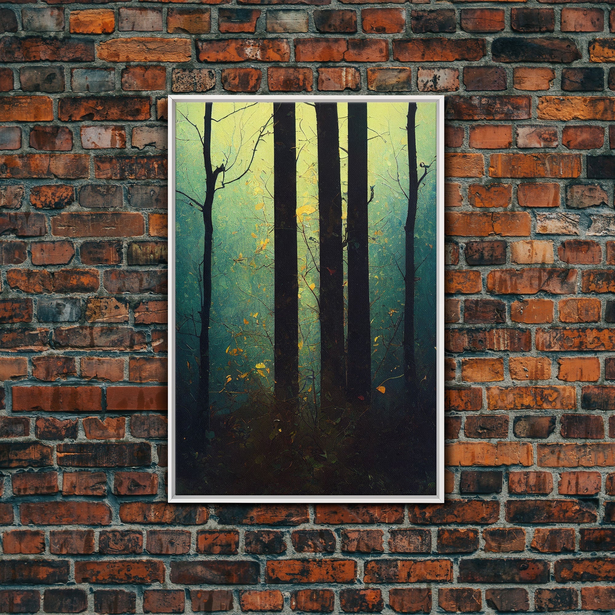 Magical Forest Oil Painting Style, Spooky Pirate Ship Art, Framed Canvas Print, Ready To Hang Framed Wall Art, Living Room Wall Hanging | | Wiccan Center