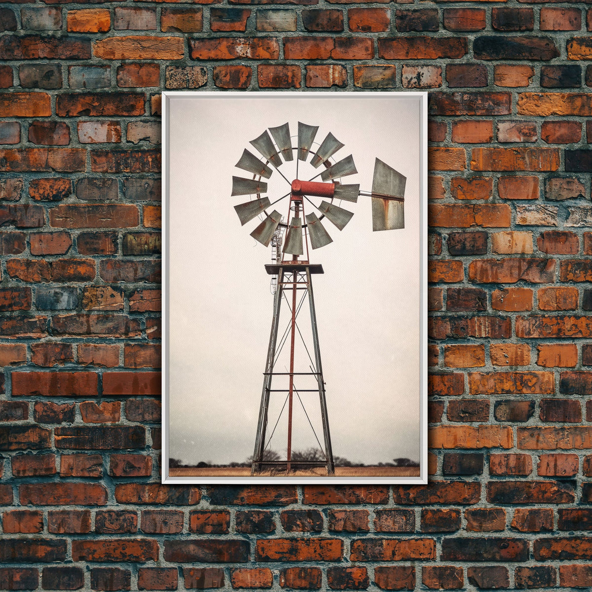 Rustic Farmhouse Home Decor, Windmill Photography Photo Print Art, Rustic Industrial Farmhouse Wall Art Picture, Country Landscape Picture | | Wiccan Center
