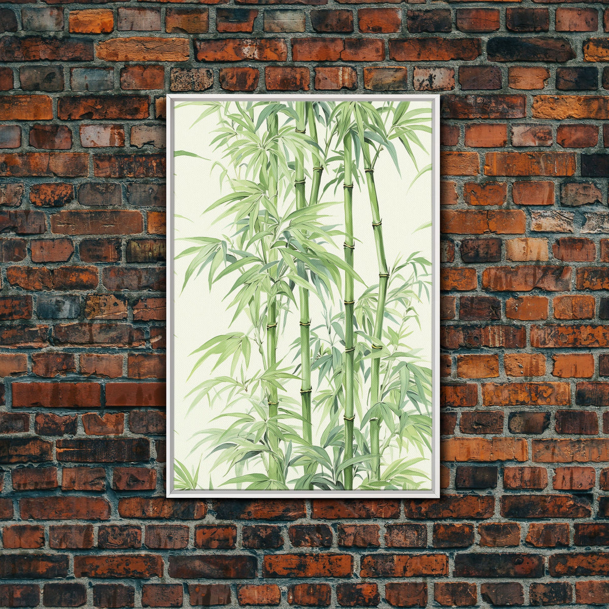 Wabi Sabi Bamboo Wall Art Print, Zen Decor, Zen Wall Art, Botanical Print, Bamboo Painting, Meditation Decor, Bamboo Decor, Framed Canvas | | Wiccan Center