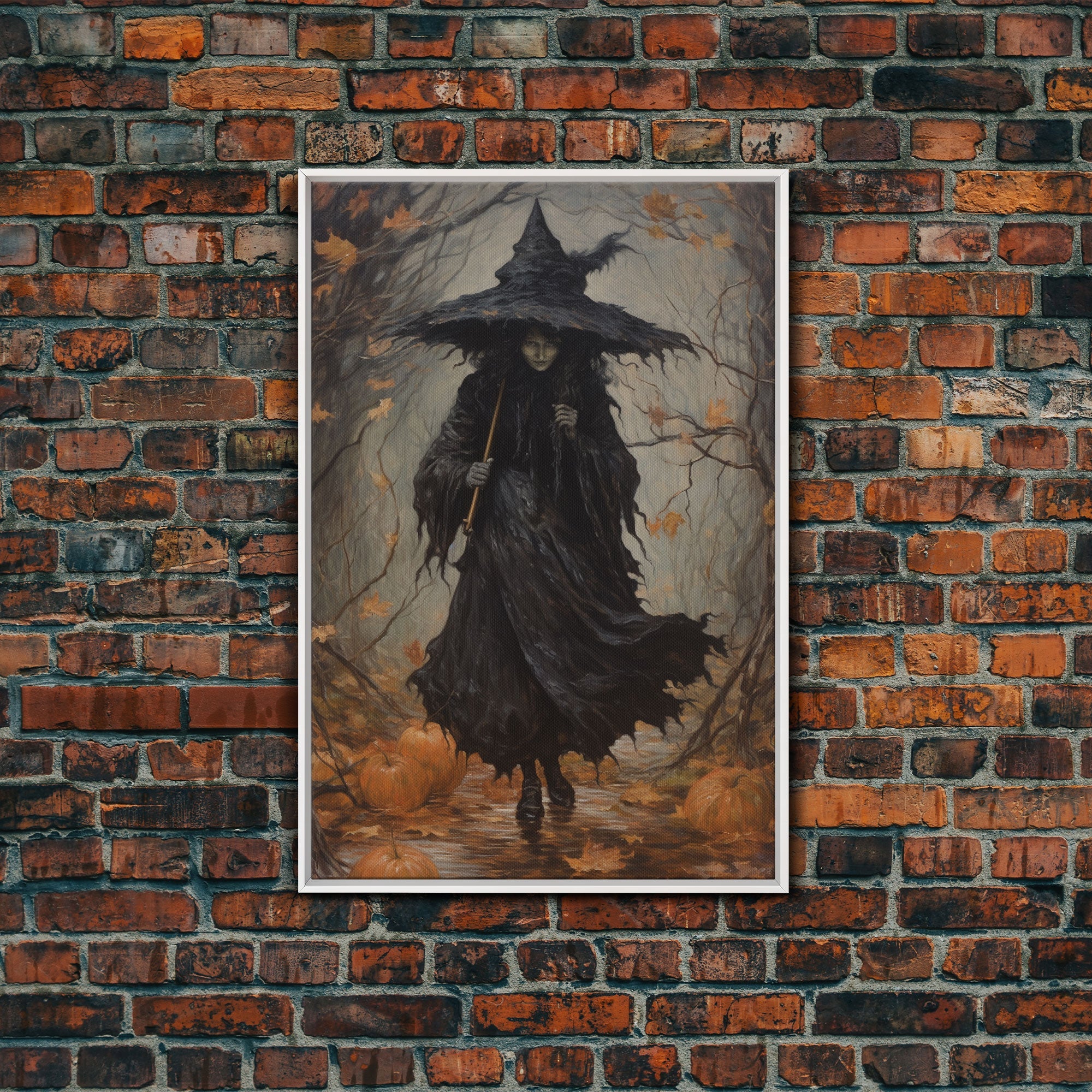 The Wicked Witch, Halloween Canvas Print, Framed Canvas, Unique Wall Art, Goth Art, Dark Academia, Witch Art, Witchcraft, Witch Decor | | Wiccan Center