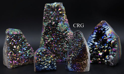 5 KILO LOT - Titanium Amethyst Druzy w/ Cut Base / 4-9" Avg | Amethyst | Wiccan Center
