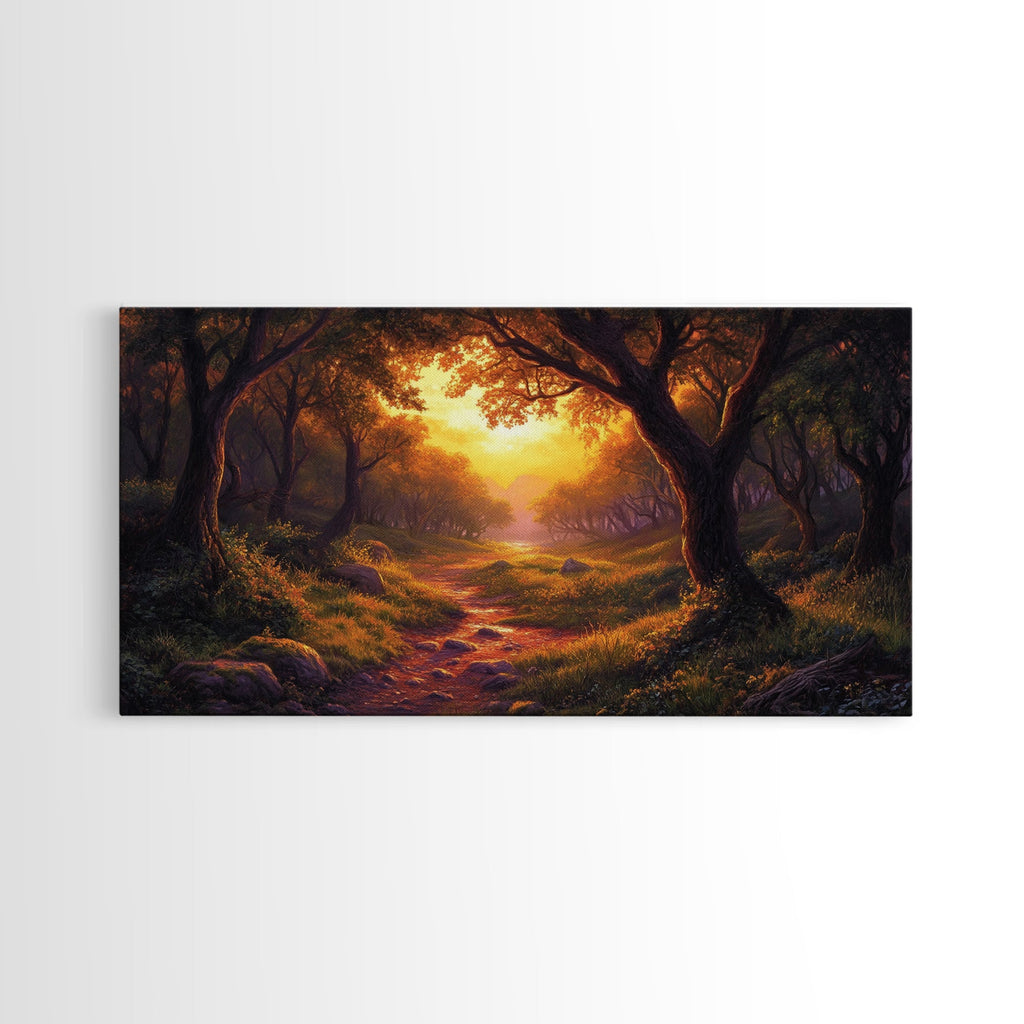 Cute Fantasy Wall Art, Framed Canvas Print, Fantasy Landscape Painting Print, Fairy Art, Fairy Landscape Wall Art Decor | | Wiccan Center