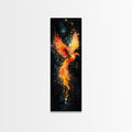 Radiant Phoenix in Flight Canvas Print, Framed Tall Wall Art, Unique Living Room Decor, Firebird Painting for Spiritual Art Lovers | | Wiccan Center
