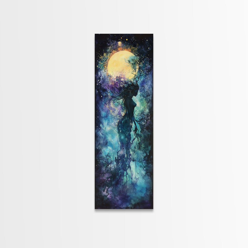 Solar Ritual Canvas Print Featuring Goddess Art Print, Phoenix Metal Inspired Abstract Sacred Geometry Art Perfect Bedroom Decor | | Wiccan Center