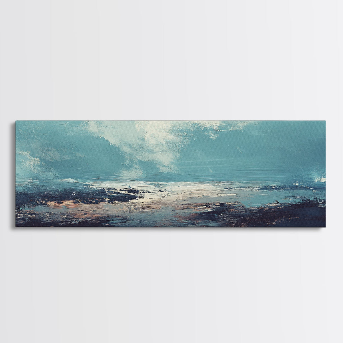 Moody Ocean Canvas Print Coastal Seascape Art, Abstract Blue Water Painting, Home Decor, Living Room Wall Art, Ocean Wall Art | | Wiccan Center