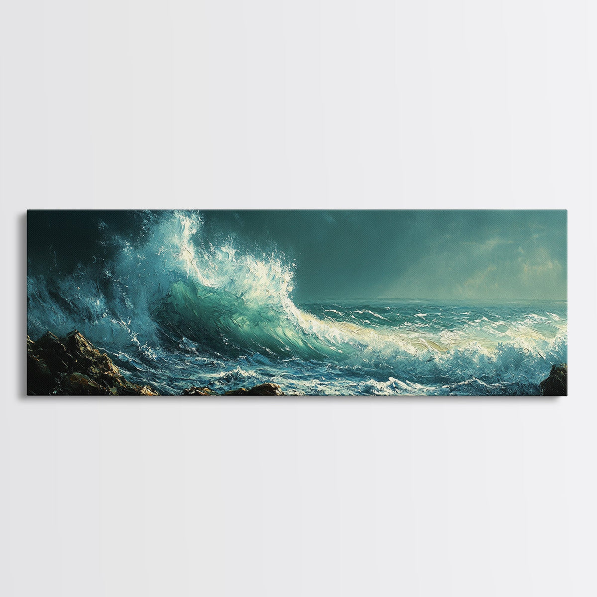 Dark Ocean Wave Canvas Print Dramatic Seascape Art, Coastal Wall Art, Stormy Water Painting, Nautical Home Decor, Large Wall Art | | Wiccan Center