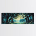 Enchanted Forest Framed Canvas Print Magical Woodland Scene, Nature Wall Art, Fantasy Art, Dark Green Landscape, Home Decor | | Wiccan Center