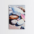 Pebble Beach, Coastal Rock Art, Natural Elements, Earthy Aesthetic, Minimalist Canvas Print, Zen Decor, Tranquil Living Room Art | | Wiccan Center