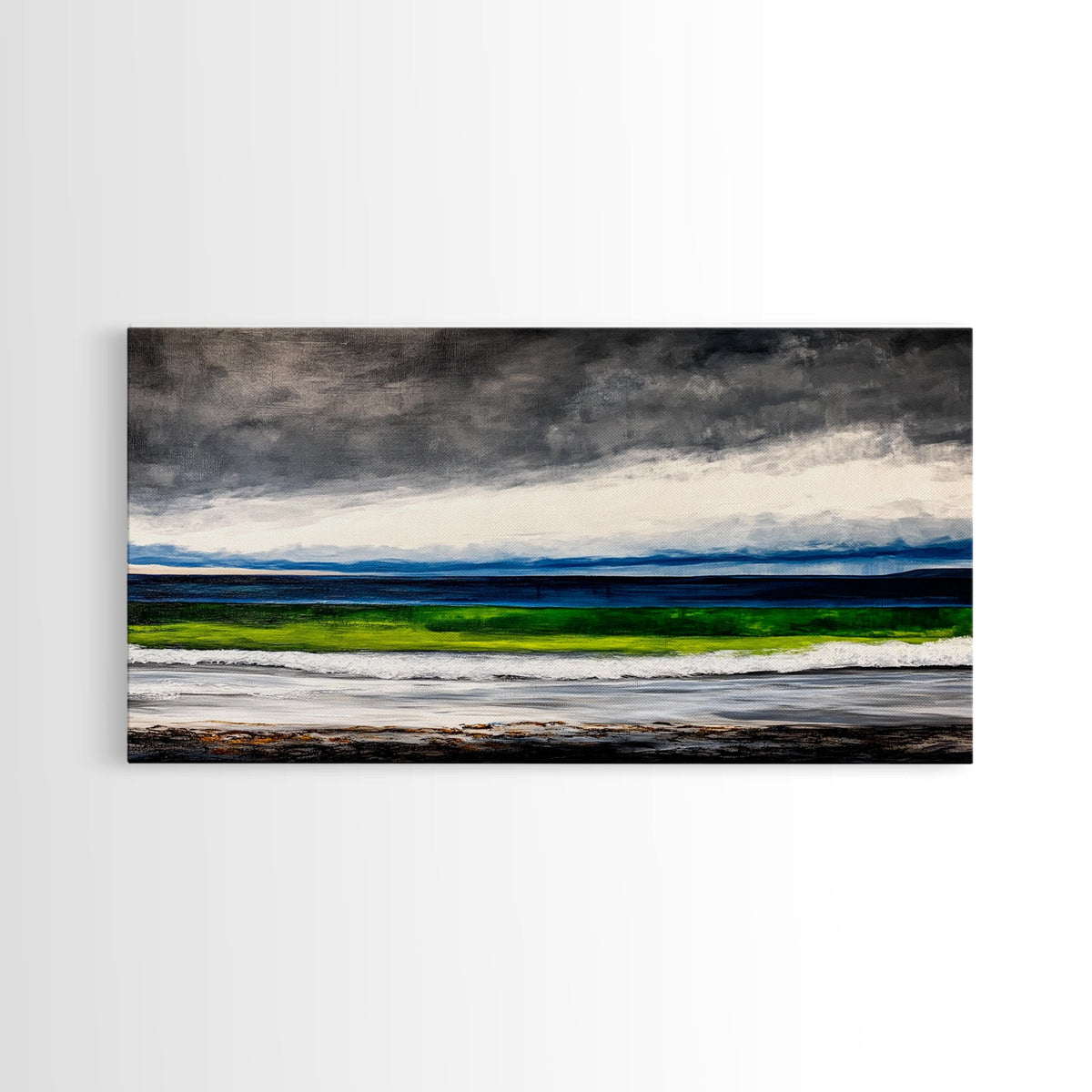 Ocean Wave, Green Waters, Seascape, Canvas Print, Coastal Wall Art, Nautical Decor, Beach House Art, Large Ocean Painting | | Wiccan Center
