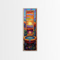 Sunset Portal, Water Fountain, Mystical Dreamscape, Framed Canvas Print, Fantasy Wall Decor, Spiritual Living Room Art, Surreal Vibe | | Wiccan Center