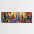 Desert Garden Magic, Colorful Cactus Landscape, Urban Nature Art, Framed Canvas Print, Living Room Southwest Decor, Boho Sunset Wall Art | | Wiccan Center