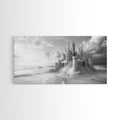Sandcastle Fortress, Dreamy Seaside Castle, Fairytale Fantasy Art, Ocean Kingdom, Framed Canvas Print, Kids Room Wall Art, Bedroom Wall Art | | Wiccan Center