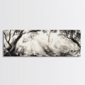 Enchanted Forest, Sunlight Rays, Dreamy Woodland, Framed Canvas Print, boho nature decor, spiritual wall art, bedroom forest scene | | Wiccan Center