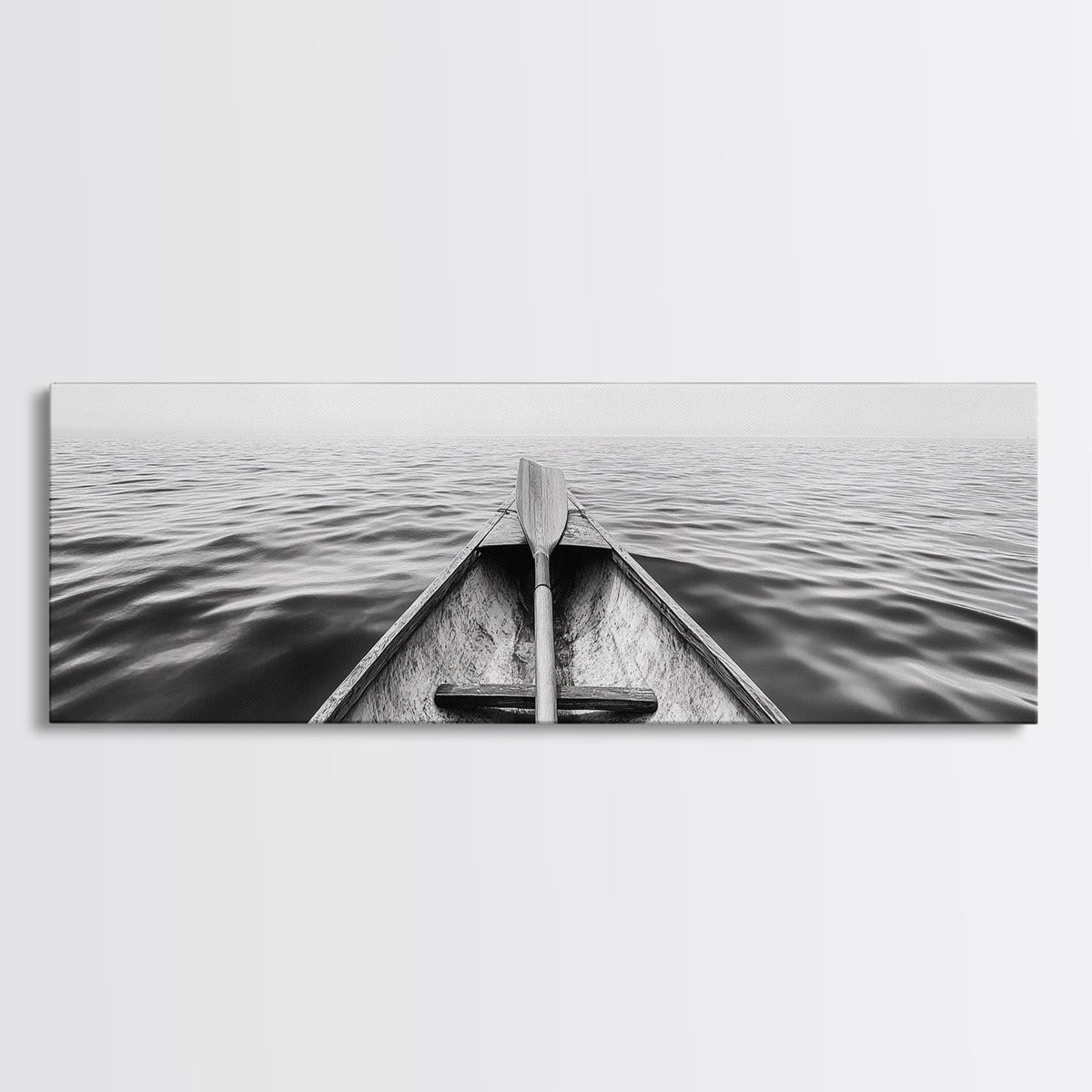 Canoe View, Open Water, Ocean Drift, Paddleboat Scene, Canvas Print, adventure wall art, rustic lake house decor, minimalist travel photo | | Wiccan Center