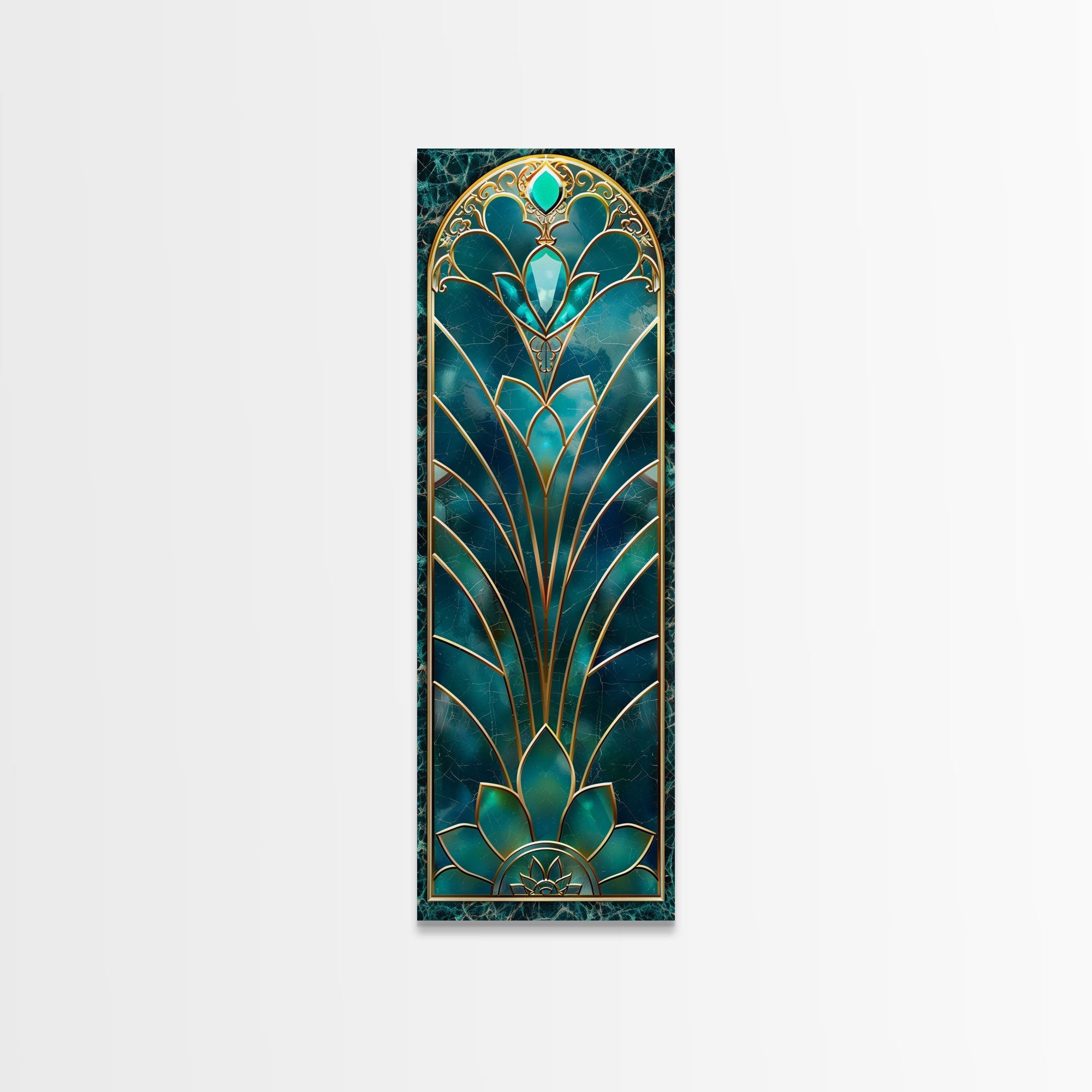 Art Deco Stained Glass Print, Framed Canvas, Wood Frame Wall Art, Retro Style Decor, Roaring 20s Inspired Wall Art | | Wiccan Center