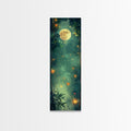 Enchanting Fireflies Illuminating Nighttime Forest Scene Under Full Moon Tall Framed Canvas Print Adding Magical Touch | | Wiccan Center