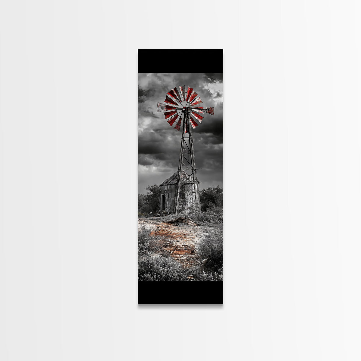 Western Windmill Art, Canvas Print, rustic décor, windmill wall art, farmhouse art, extra wide art, Joshua tree art, southwest wall art | | Wiccan Center