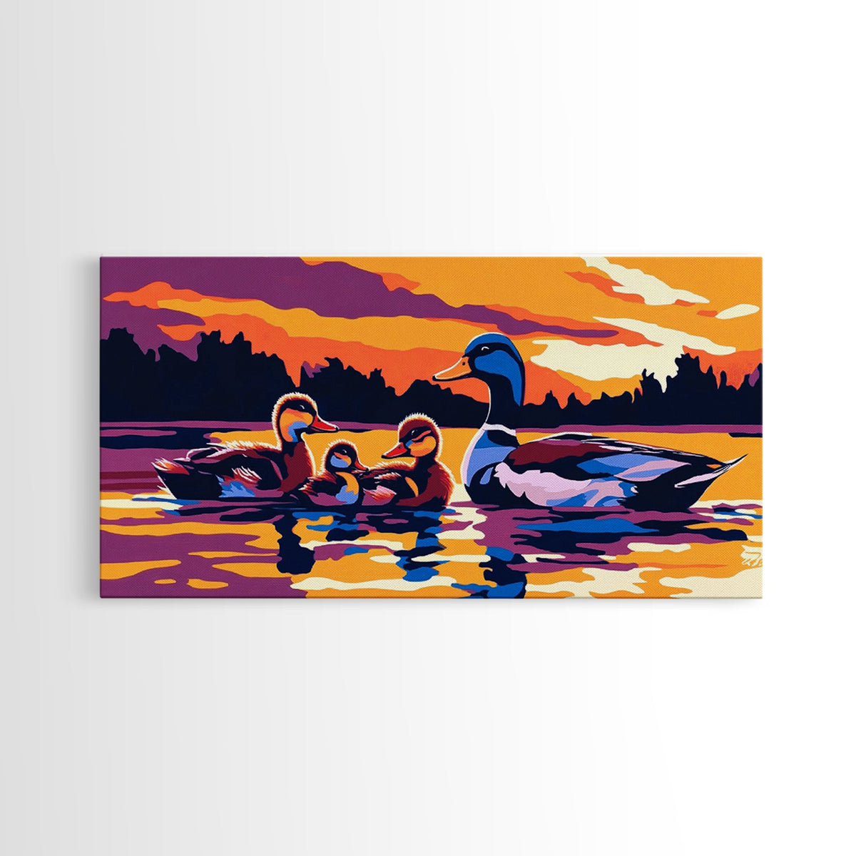 Mallard Ducks, bird art, waterfowl painting, coastal wall art, nature painting, marsh painting, original painting, canvas print