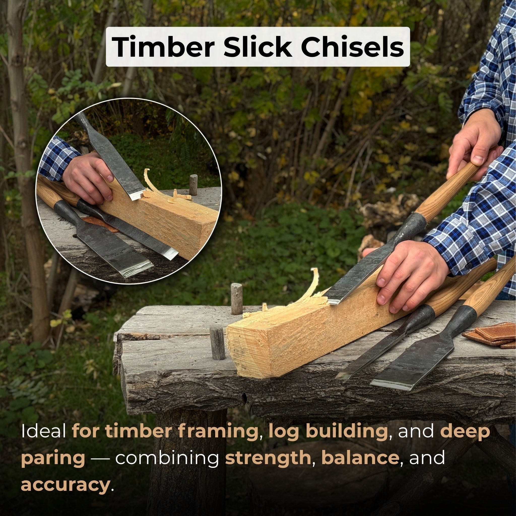 3-Piece Carpenters Slick Chisel Set | Tool Sets | Wiccan Center
