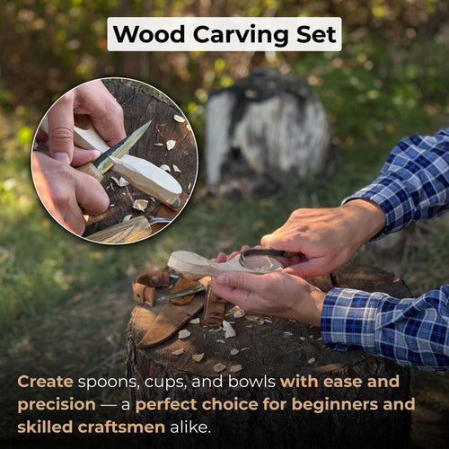 3-Piece Carving Knife Set for Spoon Carving | Tool Sets | Wiccan Center