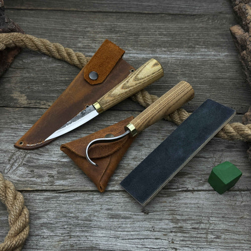 3-Piece Hand-Forged Spoon Carving Tool Set | Tool Sets | Wiccan Center