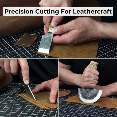 3-Piece Leatherworking Knife Set with Leather Sheaths | Tool Sets | Wiccan Center