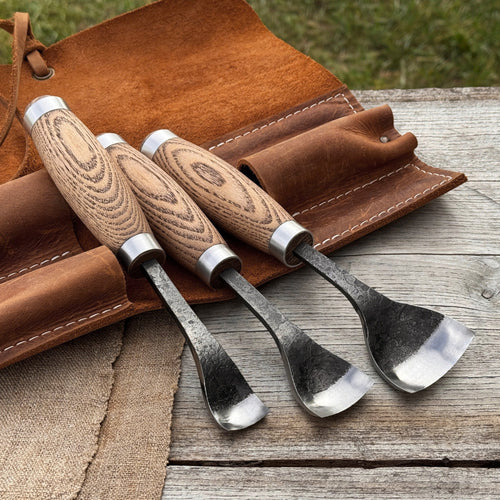 3-Piece Spoon Bent Gouge Set | Tool Sets | Wiccan Center