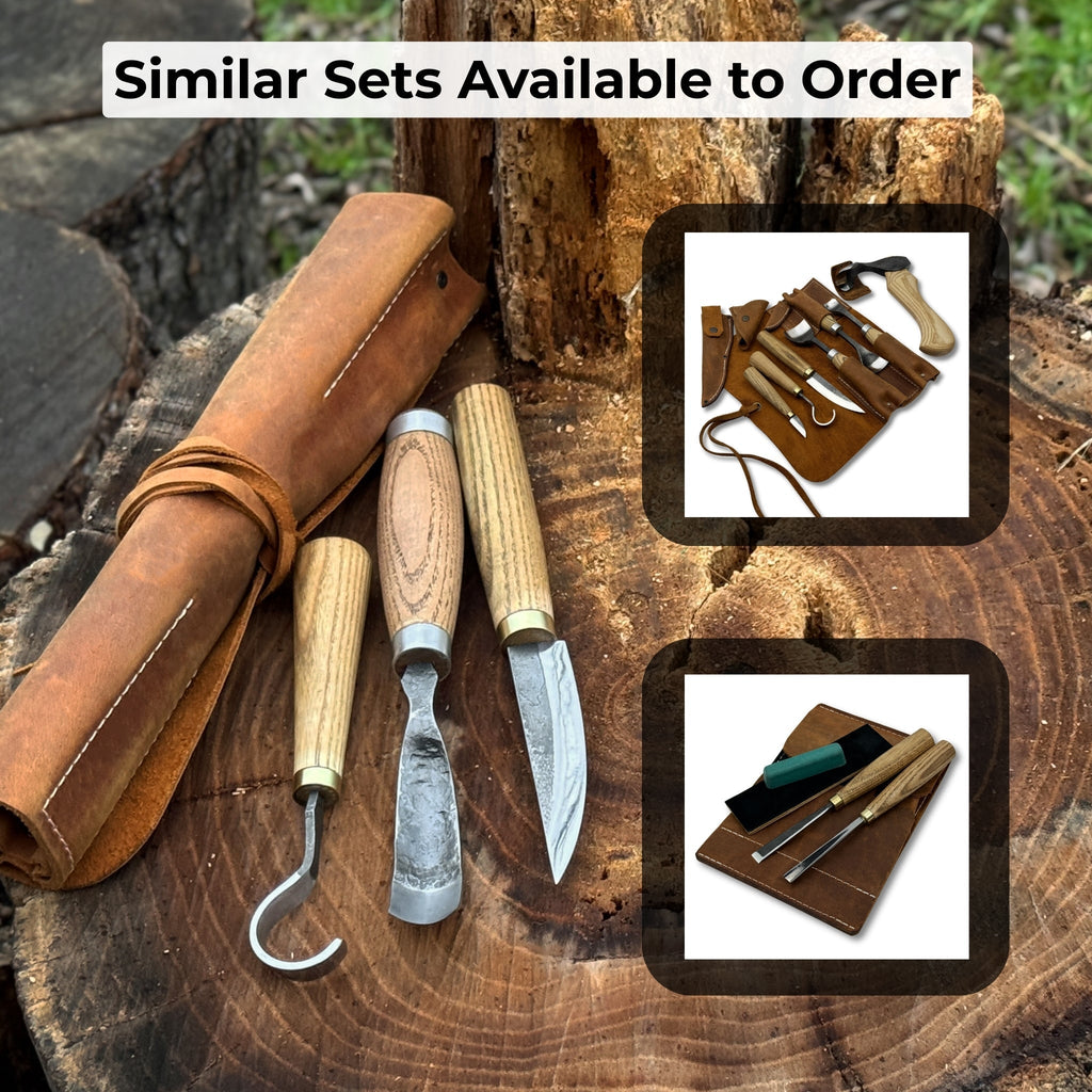 3-Piece Spoon Carving Tool Set | Tool Sets | Wiccan Center