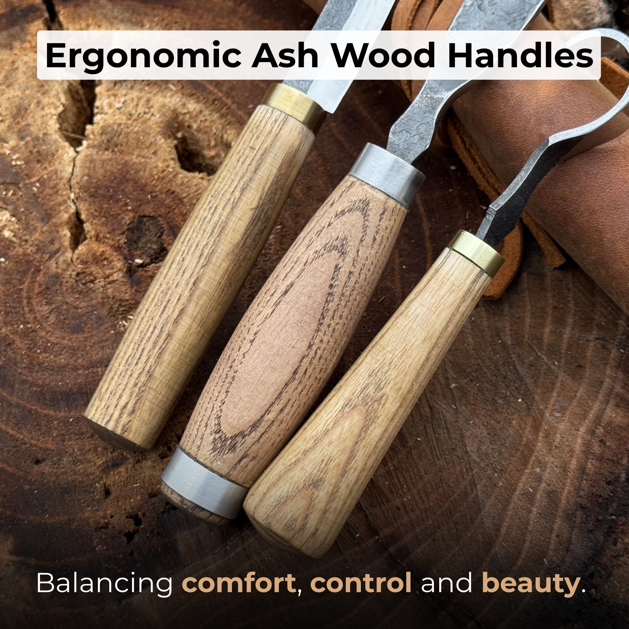 3-Piece Spoon Carving Tool Set | Tool Sets | Wiccan Center
