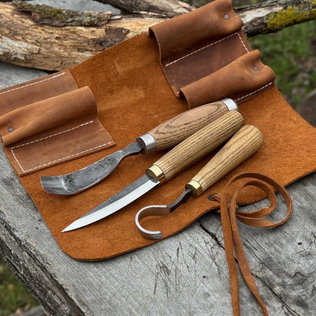 3-Piece Spoon Carving Tool Set | Tool Sets | Wiccan Center
