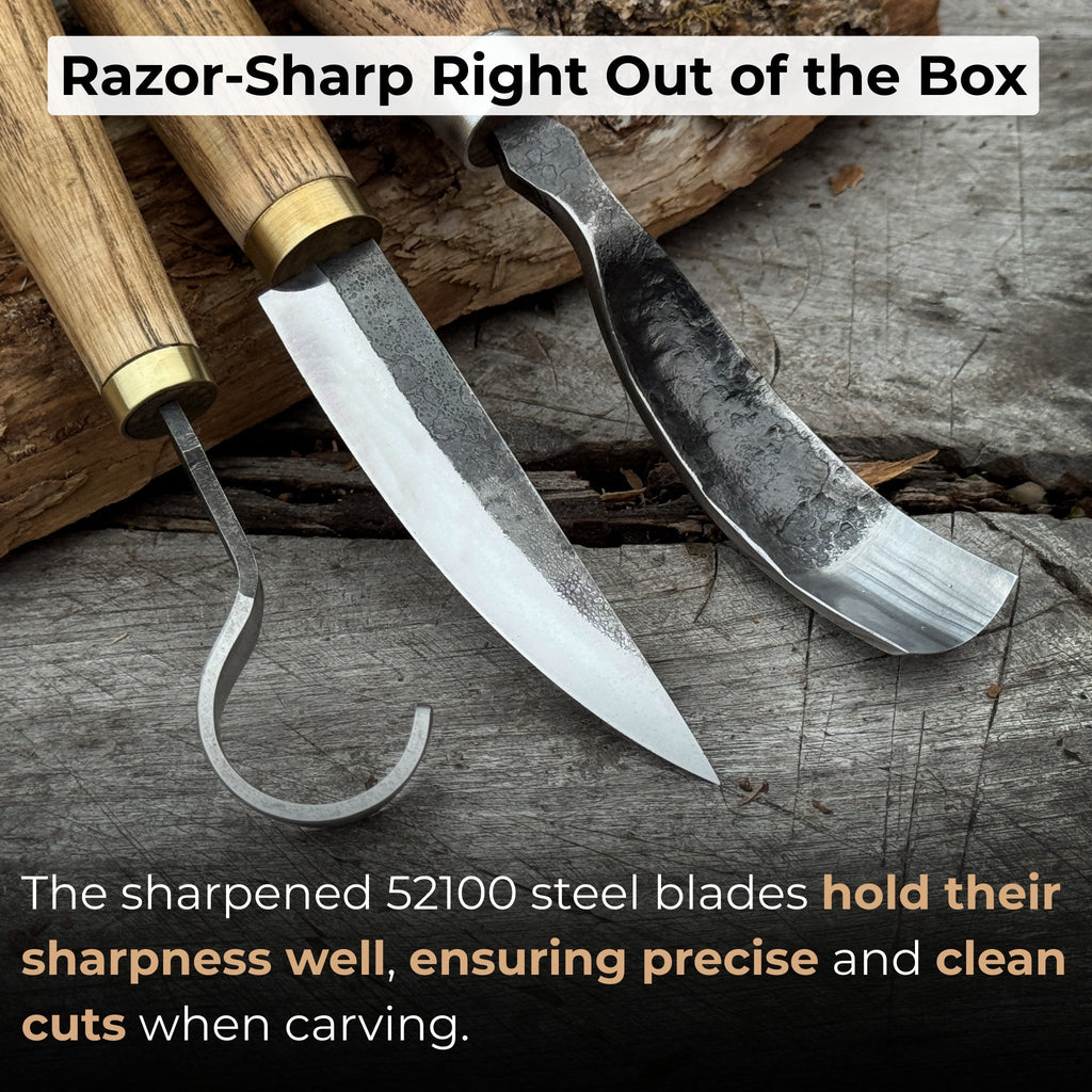 3-Piece Spoon Carving Tool Set | Tool Sets | Wiccan Center