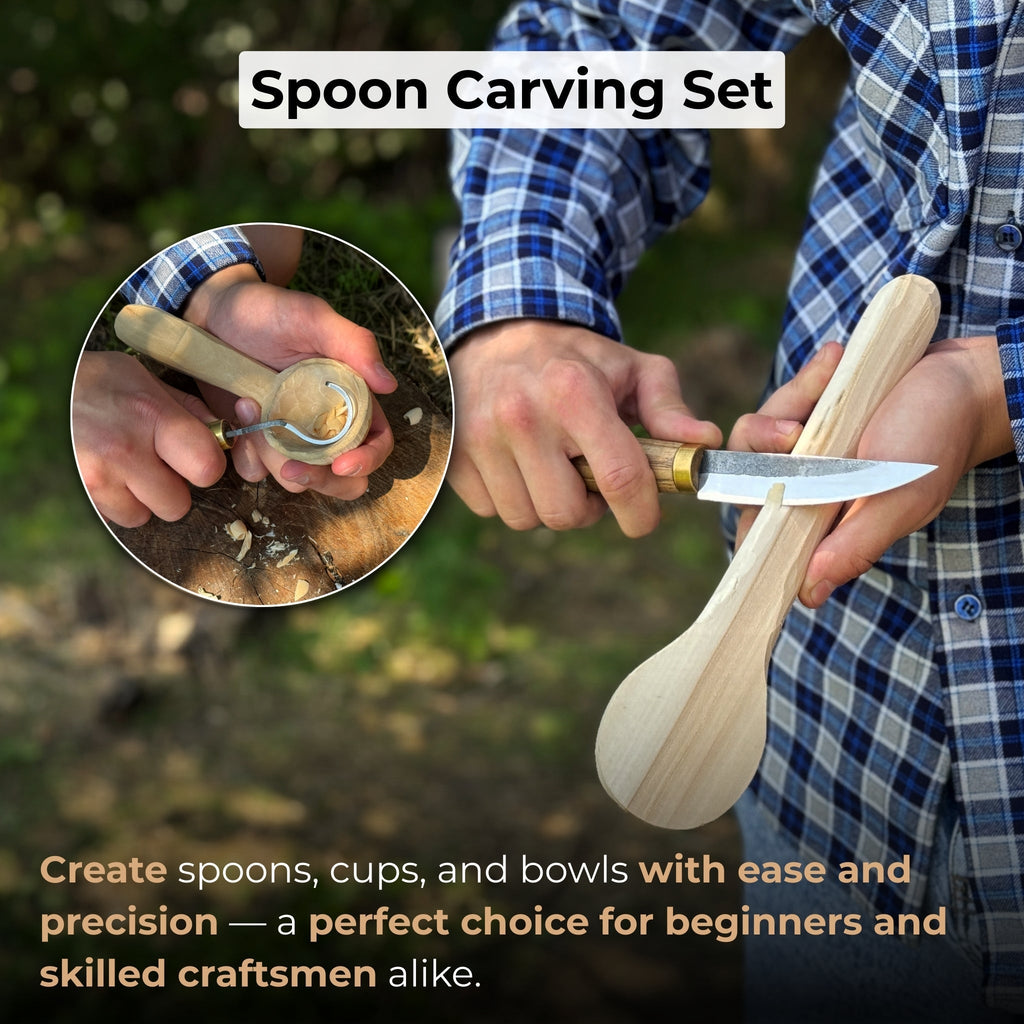 3-Piece Spoon Carving Tool Set | Tool Sets | Wiccan Center