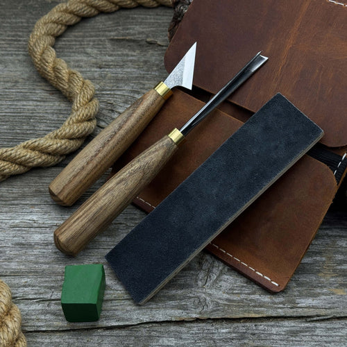 3-Piece Wood Carving Tool Set with Leather Case | Tool Sets | Wiccan Center