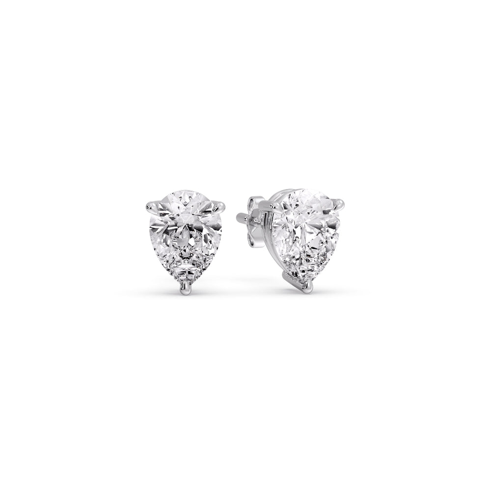 Diamond Pear Cut 3 Prong Earring