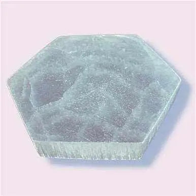 3" Selenite Charging Coaster - Hexagon | Selenite | Wiccan Center