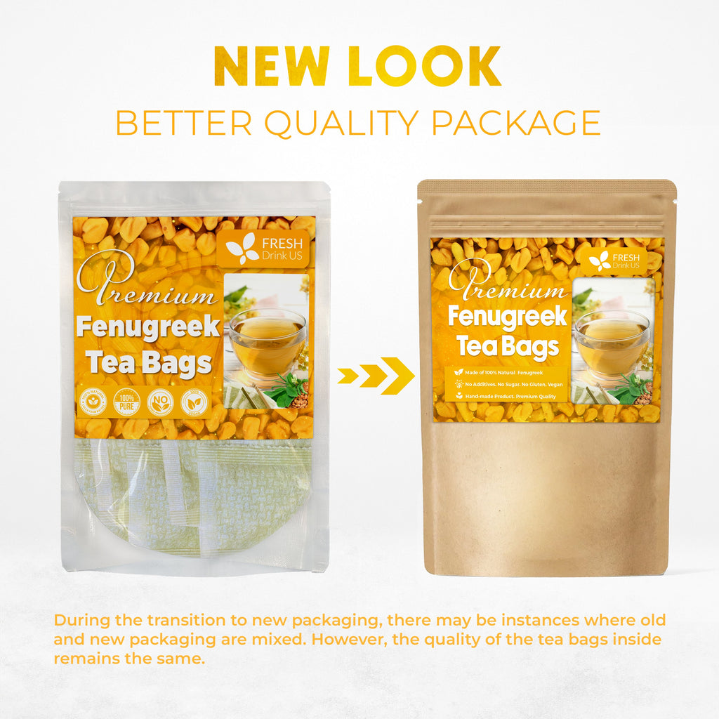 Premium Fenugreek Tea Bags. No Sugar, No Caffeine, No Gluten, Vegan. (30 Tea Bags) | Tea | Wiccan Center