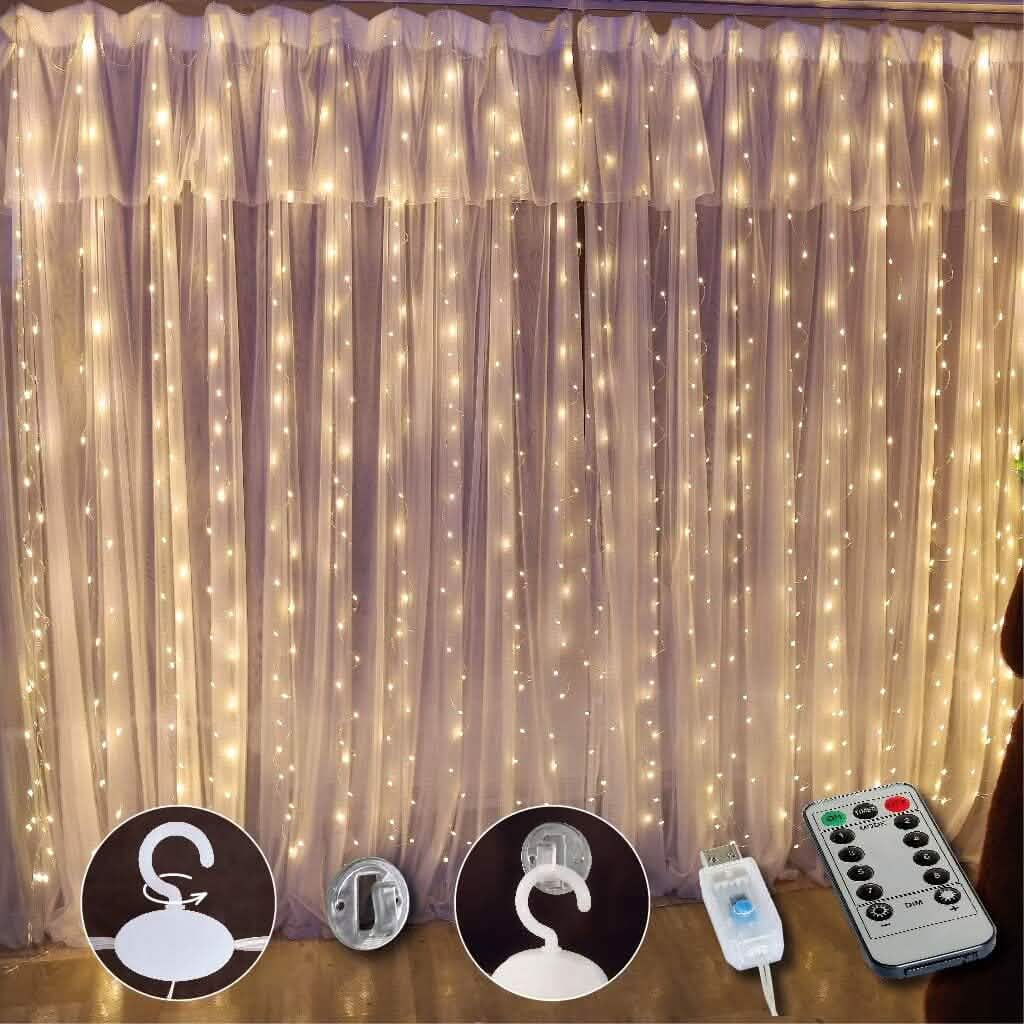 300 LED Curtain Fairy Lights | String & Fairy Lights | Wiccan Center