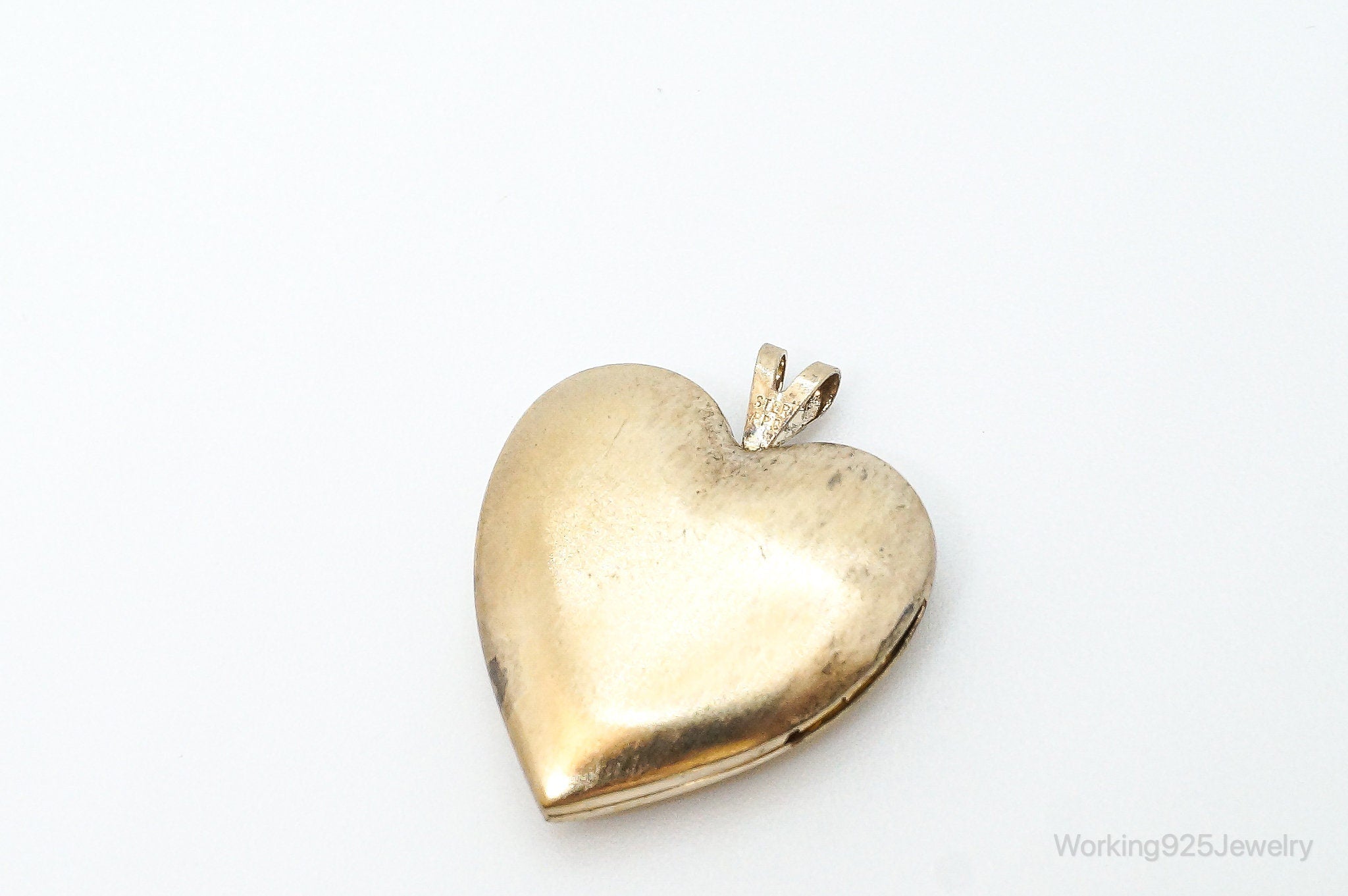 Antique GF Rose Etched Sterling Silver Heart Picture Locket Pendant | Jewelry > Necklaces > Pendants | Wiccan Center
