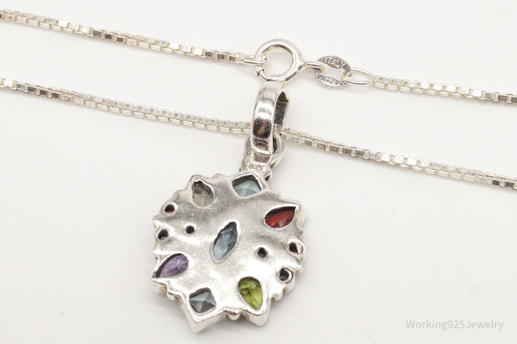 Vintage Multi Gemstone Sterling Silver Necklace | Jewelry > Necklaces > Pendants | Wiccan Center