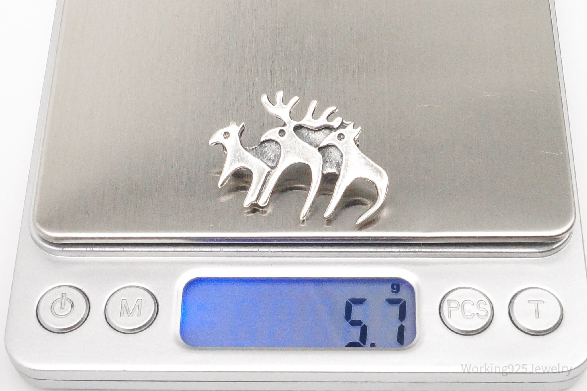 Vintage Moose Family Sterling Silver Brooch Pin | Jewelry > Brooches, Pins & Clips | Wiccan Center