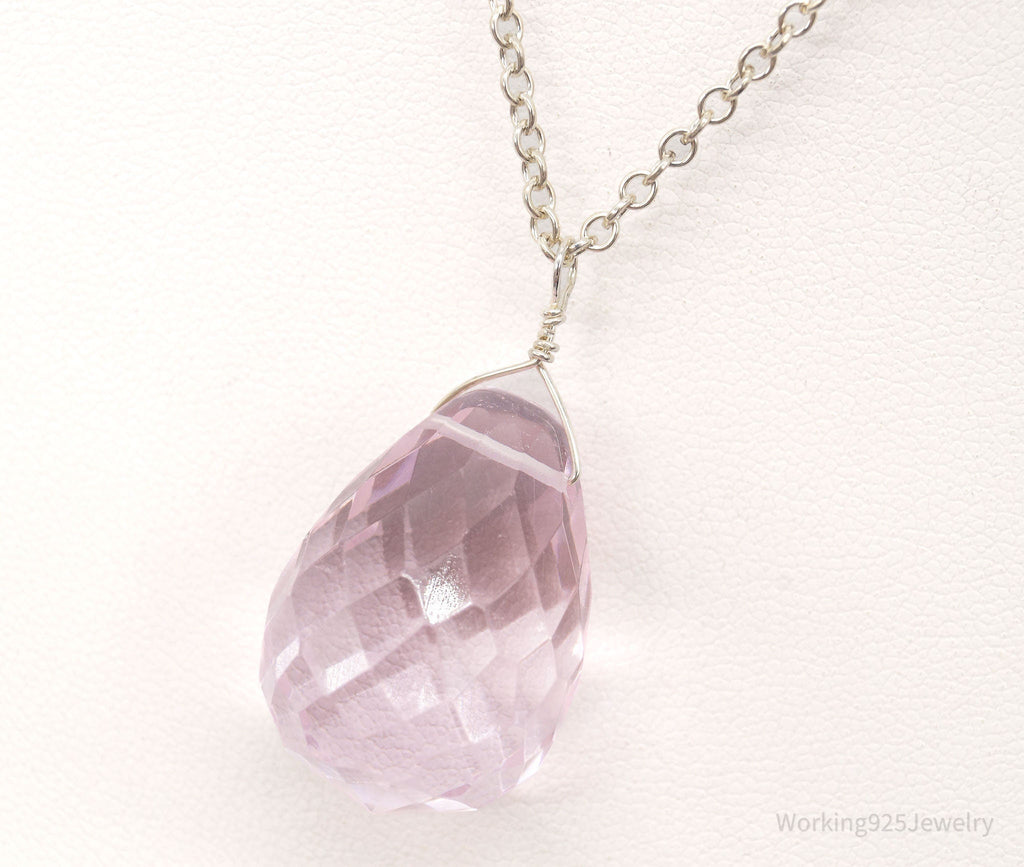 Sandy Designs Large Violet Crystal Sterling Silver Necklace | Jewelry > Necklaces > Pendants | Wiccan Center