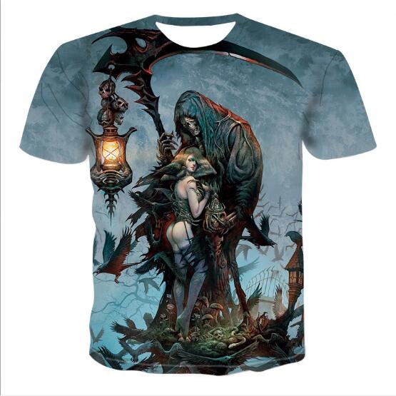 Mens Skull 3D t-shirts | StreetWear | Wiccan Center