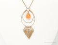 Vintage 14K Gold Filled Orange Agate Sterling Silver Necklace | Jewelry > Necklaces > Pendants | Wiccan Center