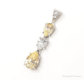 Vintage Large Citrine Cubic Zirconia Sterling Silver Pendant | Jewelry > Necklaces > Pendants | Wiccan Center